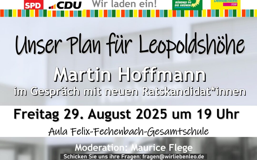 Absagen überschatten Diskussionsabend: Leopoldshöher Bürgermeisterkandidaten ziehen sich zurück