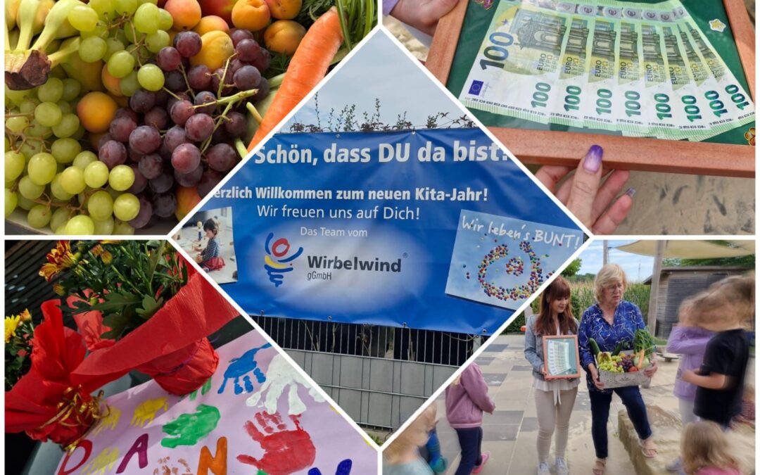 800 Euro und ein Obstkorb für die Kita Wirbelwind am alten Bauhof