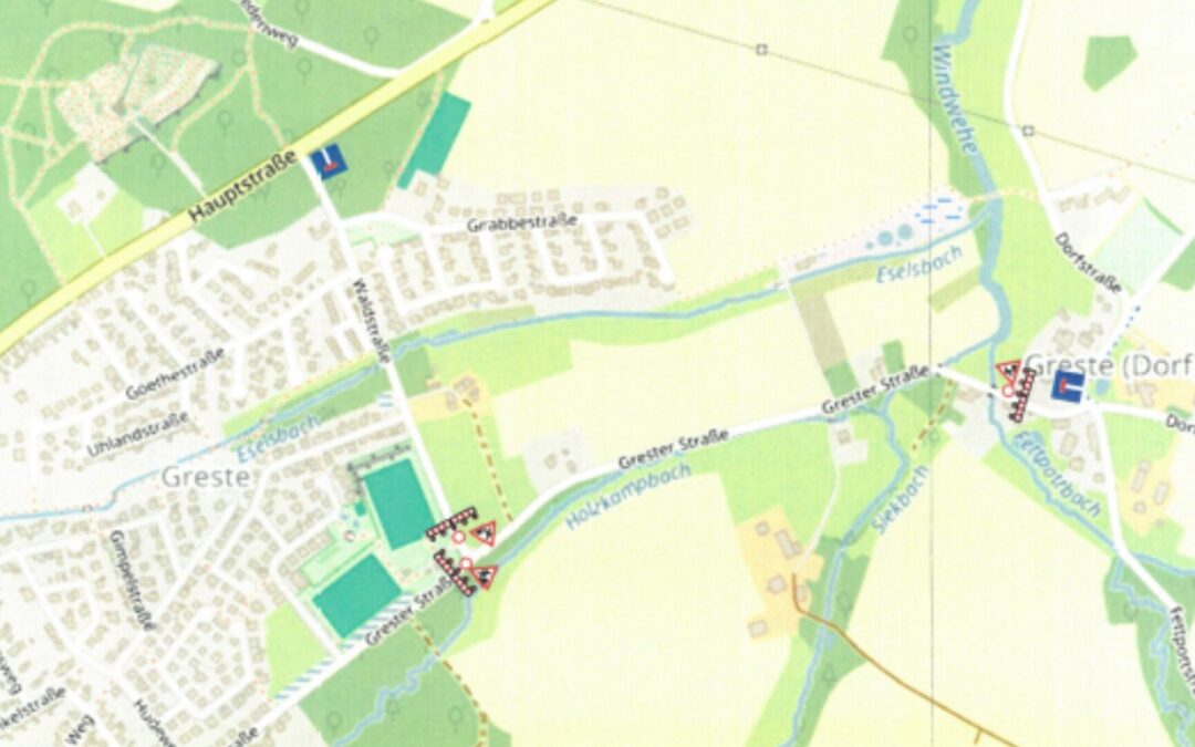 Bevorstehenden Straßensperrung in Greste