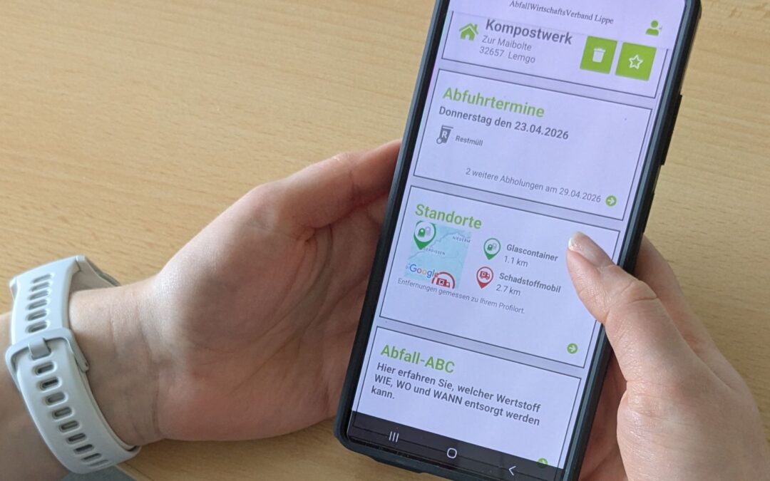 Alle Tonnen auf einen Blick – Die Abfall-App für Lippe ist da