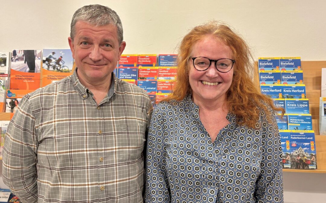 Erstmals Doppelspitze im ADFC Bielefeld: Ruth Hachmann und Bernd Diekmann leiten den Kreisverband