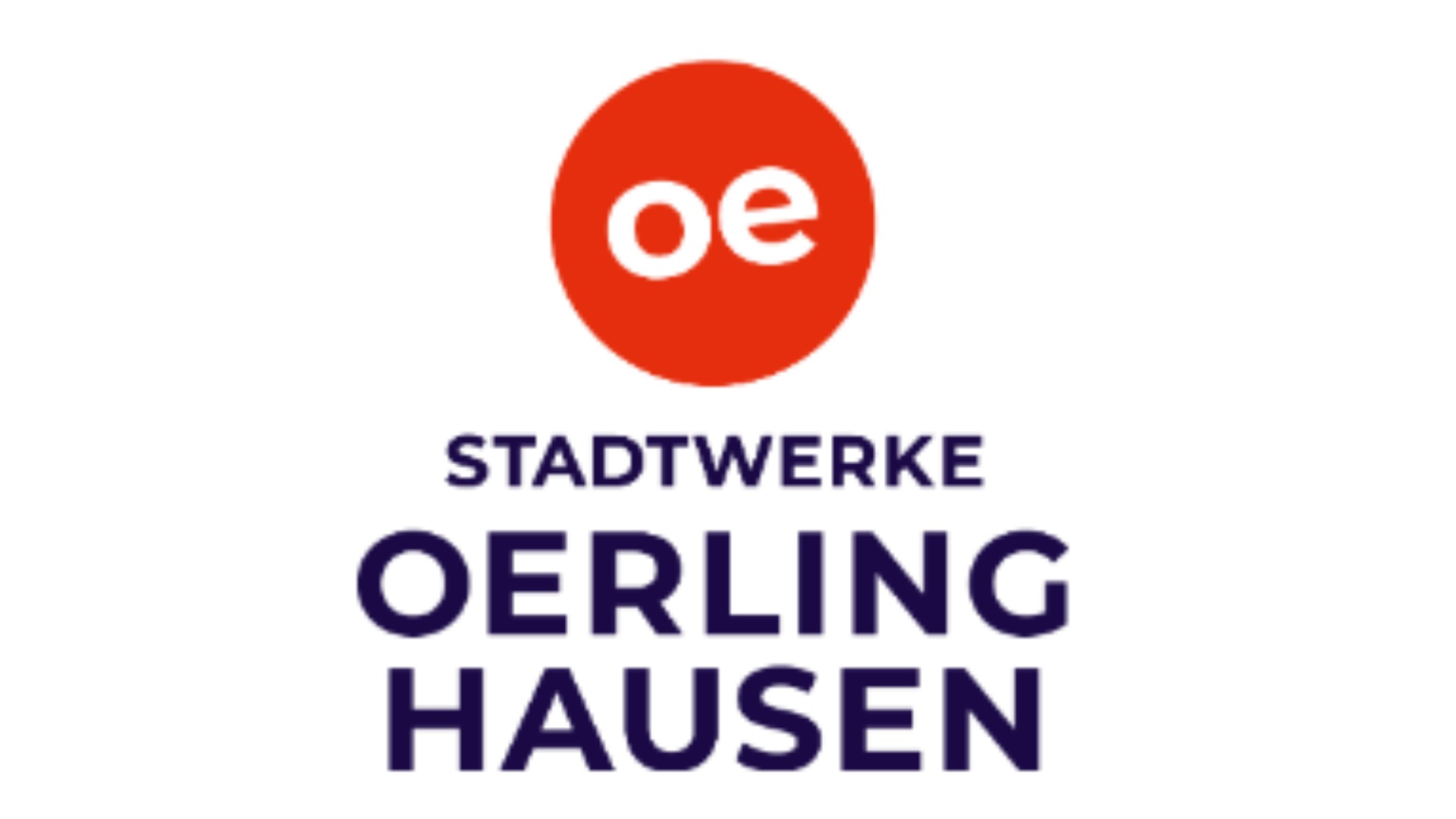 Logo der Stadtwerke Oerlinghausen mit rotem Kreis und den Buchstaben oe in weiß