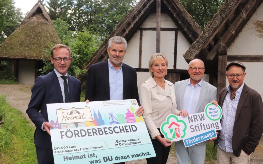 Ministerium und NRW-Stiftung fördern den innovativen Lernort des Archäologischen Freilichtmuseums Oerlinghausen für ein neues Germanenbild