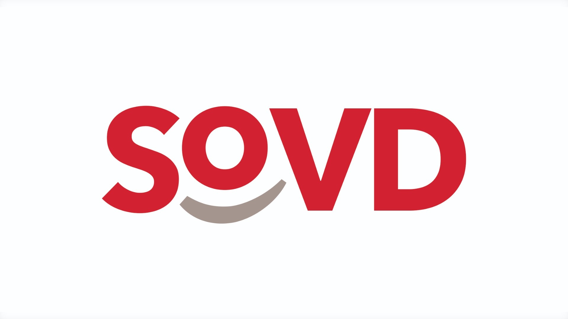 Rotes Logo mit dem Schriftzug SoVD und einer grauen, geschwungenen Linie darunter