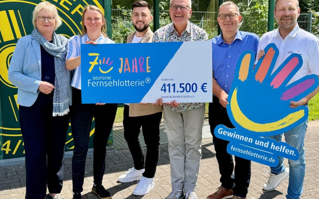 DEUTSCHE FERNSEHLOTTERIE fördert Bielefelder Kindersportprojekt mit 411.500 Euro