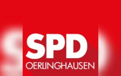 Rotes Logo mit dem weißen Schriftzug SPD und darunter OERLINGHAUSEN